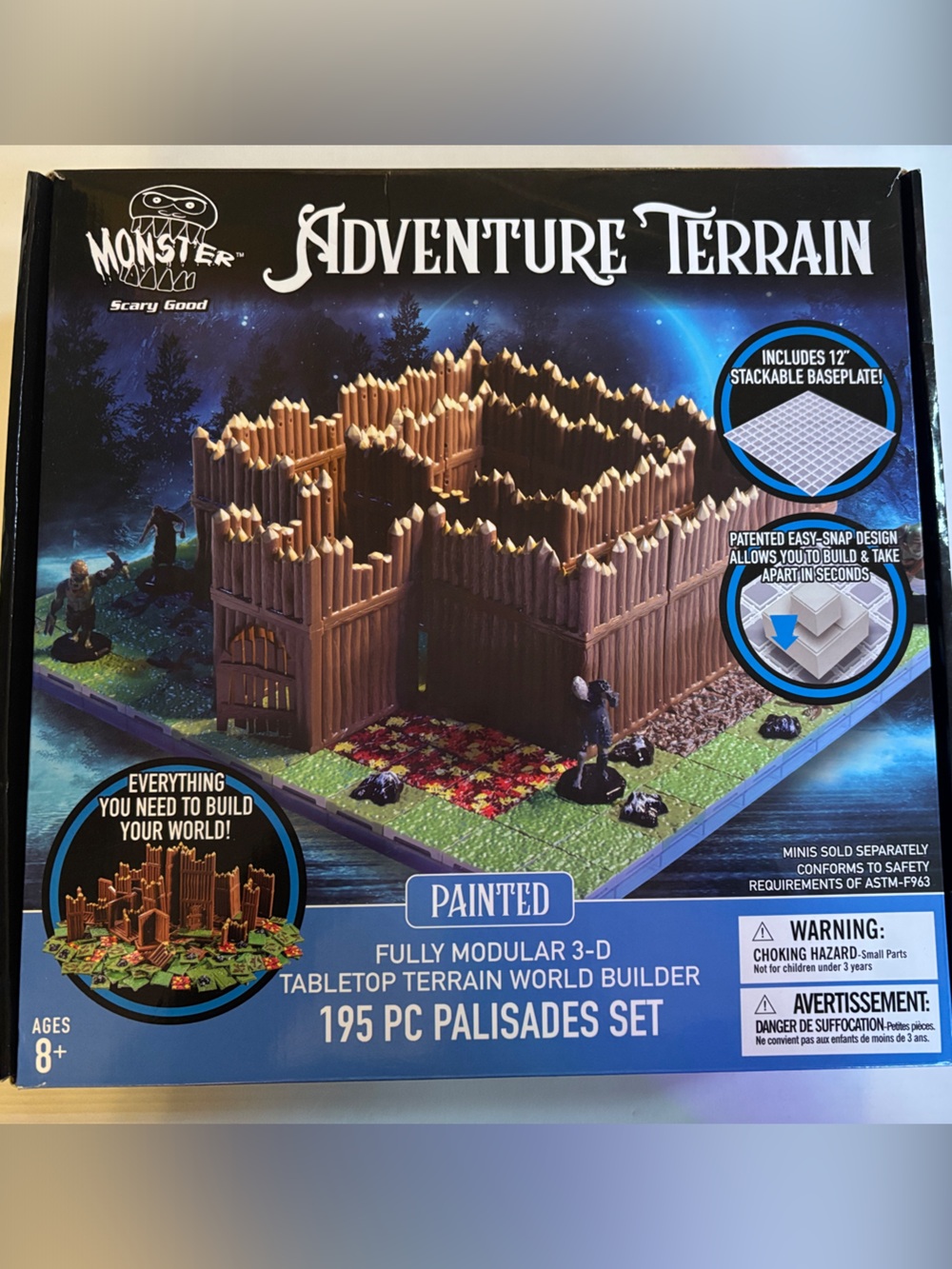 Adventure Terrain Painted 195-Piece Palisades Set - Monster